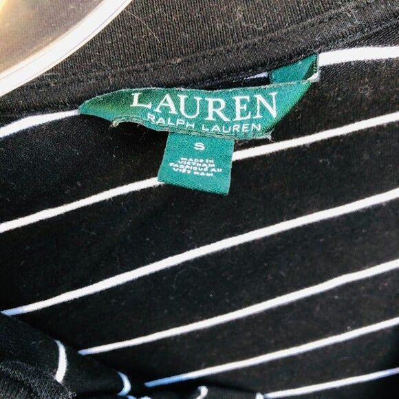 POLO RALPH LAUREN SZ S STRIPPED BLACK - Picture 5 of 5